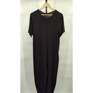 Quince Classic Black Maternity Jumpsuit